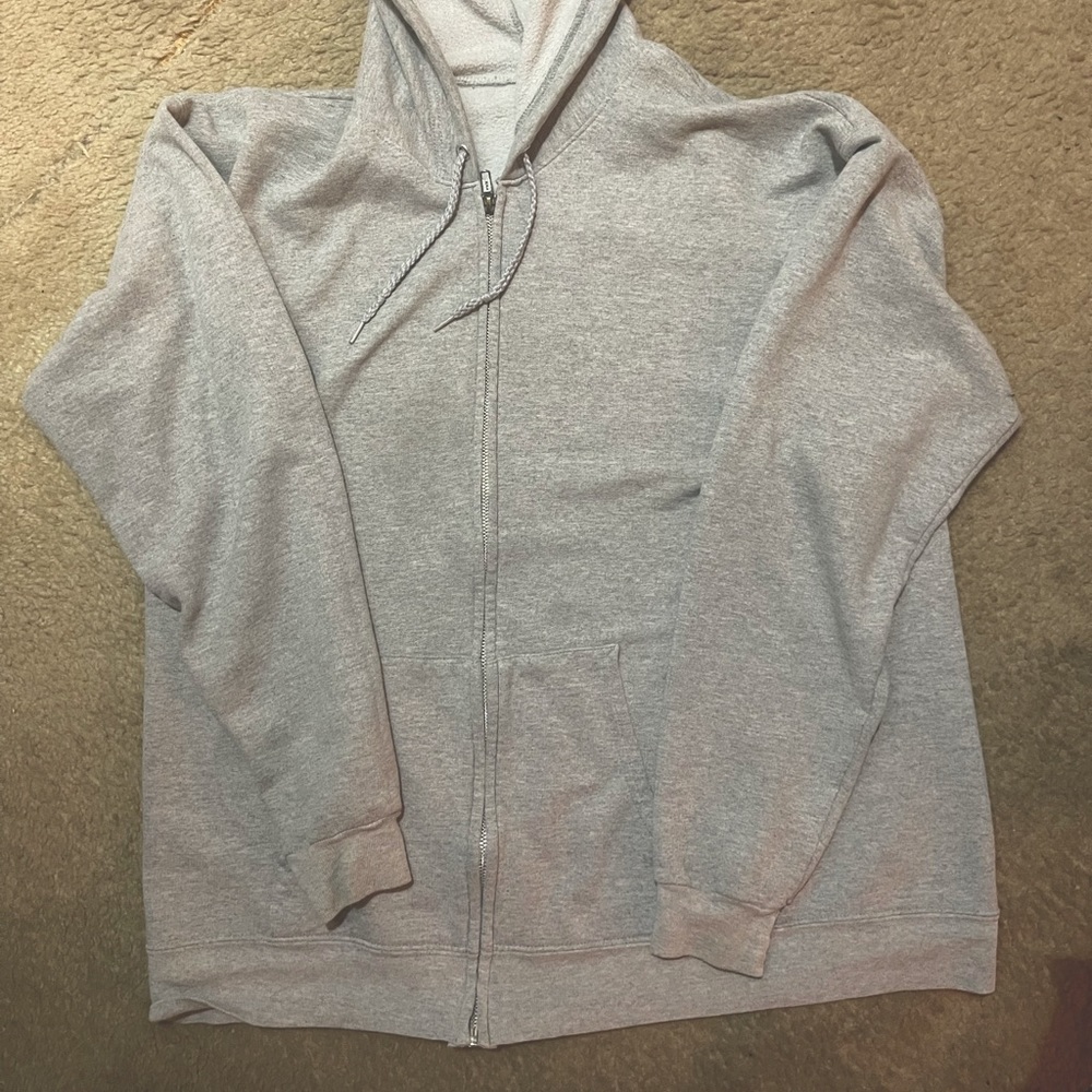 Hanes Grey Zip Up Hoodie